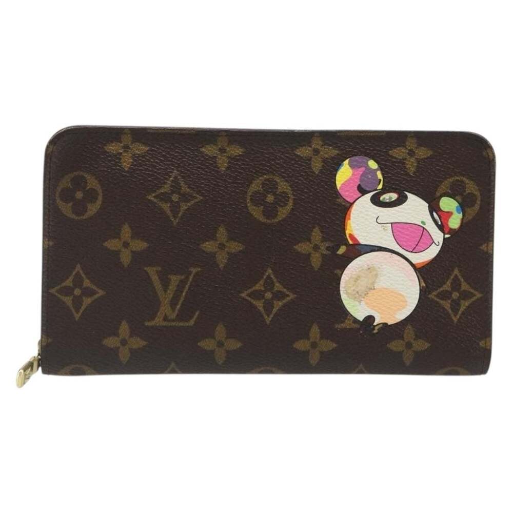 Louis Vuitton Monogram Panda Porte Monnaie Zip Long Wallet Brown